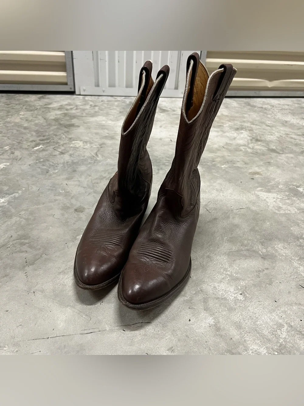 Nocona Mens Size 13 D Brown Full Leather Western Cowboy Boots NB1205